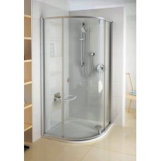 Pivot - Cabina dus semirotunda 90 Alb+Transp